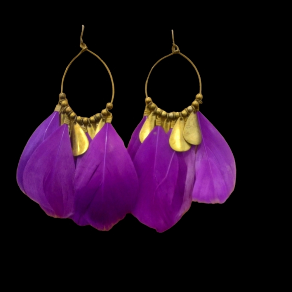 Feather earrings